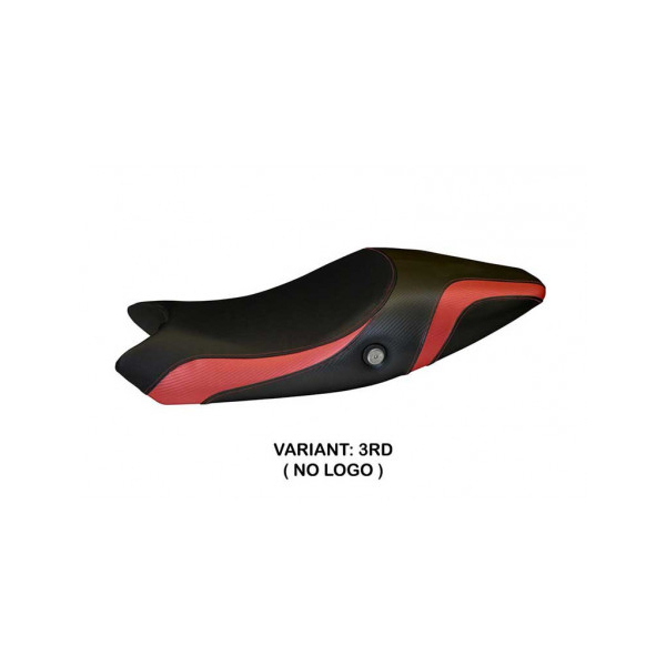 HOUSSE DE SELLE COMPATIBLE  DUCATI MONSTER 1100/1100 EVO (09-13) MODÈLE LOGOS CA - Logo : AVEC LOGO, Couleur : BLANC, Type : STANDARD