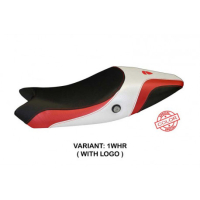 HOUSSE DE SELLE COMPATIBLE DUCATI MONSTER 1100/1100 EVO (09-13) MODÈLE LOGOS SPE - Logo : AVEC LOGO, Couleur : BLANC ROUGE, Type : STANDARD