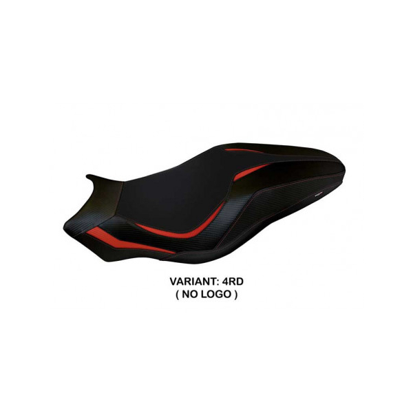 HOUSSE DE SELLE COMPATIBLE DUCATI MONSTER 797 (17-20) MODÈLE LEIPZIG 1 - Logo : AVEC LOGO, Couleur : ROUGE, Type : STANDARD