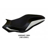 HOUSSE DE SELLE COMPATIBLE DUCATI MONSTER 797 (17-20) MODÈLE LEIPZIG 3 - Couleur : BLANC, Type : STANDARD, Logo : AVEC LOGO