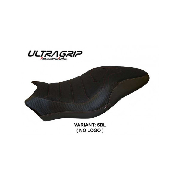 HOUSSE DE SELLE COMPATIBLE DUCATI MONSTER 797 (17-20) MODÈLE PIOMBINO 2 - Logo : AVEC LOGO, Couleur : BLANC, Type : ULTRAGRIP