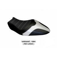 HOUSSE DE SELLE COMPATIBLE  DUCATI MONSTER 821/1200 (14-16) MODÈLE ROVIGO 1 - Logo : AVEC LOGO, Couleur : BLANC, Type : STANDARD