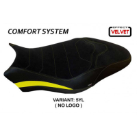 HOUSSE DE SELLE COMPATIBLE  DUCATI MONSTER 821/1200 (17-20) MODÈLE OVADA 2 VELVE - Logo : AVEC LOGO, Couleur : GRIS GRIS, Type : CONFORT