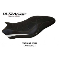 HOUSSE DE SELLE COMPATIBLE  DUCATI MONSTER 821/1200 (17-20) MODÈLE PIOMBINO 2 - Couleur : BLANC, Logo : AVEC LOGO, Type : ULTRAGRIP