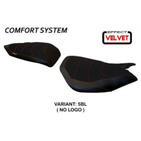 HOUSSE DE SELLE COMPATIBLE DUCATI PANIGALE 1199 (11-15) MODÈLE LEIDEN VELVET - Couleur : BLANC, Type : CONFORT, Logo : AVEC LOGO