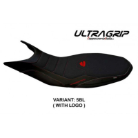 HOUSSE DE SELLE COMPATIBLE DUCATI HYPERMOTARD 821/939 (13-18) MODÈLE MEGARA 1 - Couleur : NOIR, Logo : AVEC LOGO, Type : ULTRAGRIP