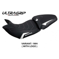 HOUSSE DE SELLE COMPATIBLE DUCATI MULTISTRADA 1200/1260 (15-20) MODÈLE JAZAN - Logo : AVEC LOGO, Couleur : NOIR, Type : CONFORT
