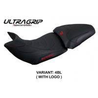 HOUSSE DE SELLE COMPATIBLE DUCATI MULTISTRADA 1200/1260 (15-20) MODÈLE JAZAN - Couleur : NOIR, Type : STANDARD, Logo : AVEC LOGO