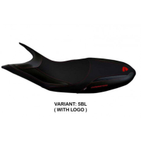 HOUSSE DE SELLE COMPATIBLE DUCATI HYPERMOTARD 821/939 (13-18) MODÈLE SCICLI 1 - Couleur : BLANC, Type : STANDARD, Logo : AVEC LOGO