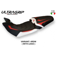 HOUSSE DE SELLE COMPATIBLE DUCATI MULTISTRADA 1200/1260 (15-20) MODÈLE BOBBIO SP - Logo : AVEC LOGO, Type : ULTRAGRIP, Couleur : ROUGE BLANC