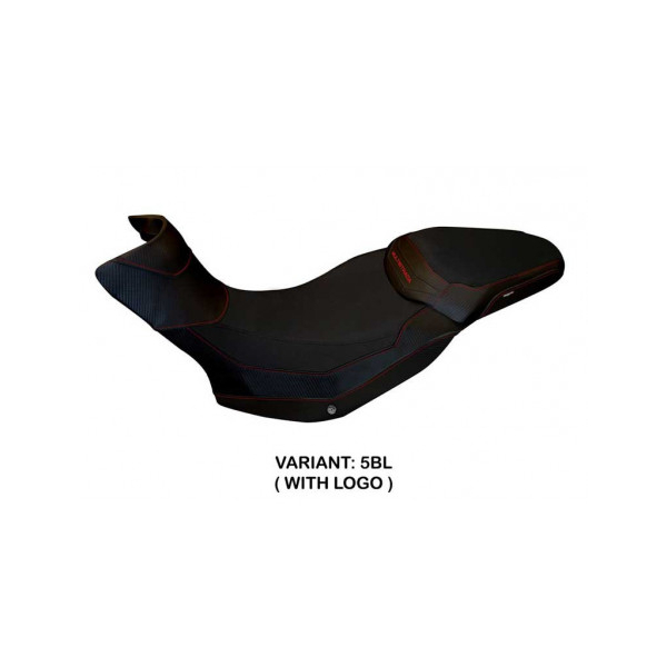 HOUSSE DE SELLE COMPATIBLE  DUCATI MULTISTRADA 1200/1260 ENDURO (16-21) MODÈLE Z - Logo : AVEC LOGO, Couleur : ROUGE, Type : STANDARD
