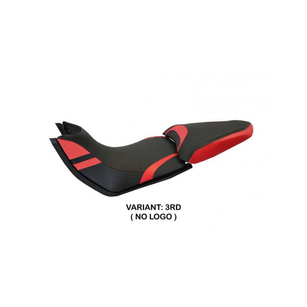 HOUSSE DE SELLE COMPATIBLE DUCATI MULTISTRADA 1200/1260 (15-20) MODÈLE PEPPE 15 - Logo : AVEC LOGO, Couleur : ROUGE, Type : STANDARD