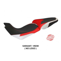 HOUSSE DE SELLE COMPATIBLE  DUCATI MULTISTRADA 1200 (12-14) MODÈLE TRINACRIA SPE - Logo : AVEC LOGO, Couleur : BLANC ROUGE, Type : STANDARD 