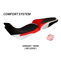HOUSSE DE SELLE COMPATIBLE DUCATI MULTISTRADA 1200 (12-14) MODÈLE TRINACRIA SPE - Type : CONFORT, Logo : AVEC LOGO, Couleur : BLANC ROUGE