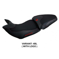 HOUSSE DE SELLE COMPATIBLE DUCATI MULTISTRADA V2 (21-22) MODÈLE HARIA - Couleur : NOIR, Logo : AVEC LOGO, Type : ULTRAGRIP
