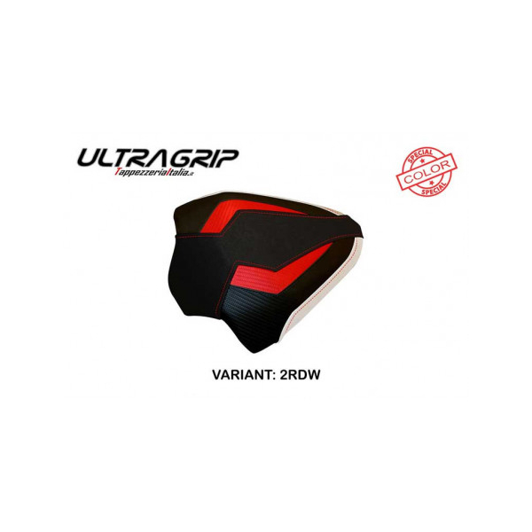 HOUSSE DE SELLE PASSAGER POUR DUCATI PANIGALE V4 (18-22) MODÈLE TENBY SPECIAL CO - Logo : SANS LOGO, Couleur : BLANC ROUGE, Type : ULTRAGRIP