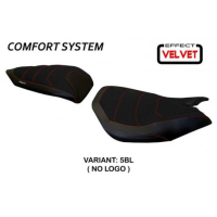 HOUSSE DE SELLE COMPATIBLE  DUCATI PANIGALE 899 (13-15) MODÈLE LEIDEN VELVET - Logo : AVEC LOGO, Couleur : NOIR, Type : CONFORT 