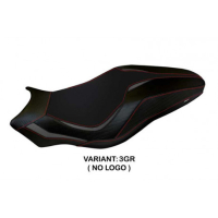 HOUSSE DE SELLE COMPATIBLE  DUCATI MONSTER 821/1200 (17-20) MODÈLE LEIPZIG 1 - Logo : AVEC LOGO, Couleur : GRIS GRIS, Type : STANDARD 