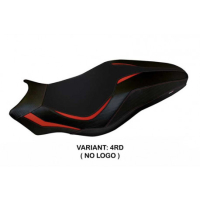 HOUSSE DE SELLE COMPATIBLE  DUCATI MONSTER 821/1200 (17-20) MODÈLE LEIPZIG 1 - Logo : AVEC LOGO, Couleur : GRIS GRIS, Type : STANDARD