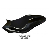 HOUSSE DE SELLE COMPATIBLE  DUCATI MONSTER 821/1200 (17-20) MODÈLE LEIPZIG 1 - Logo : AVEC LOGO, Couleur : GRIS GRIS, Type : STANDARD