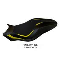 HOUSSE DE SELLE COMPATIBLE  DUCATI MONSTER 821/1200 (17-20) MODÈLE LEIPZIG 1 - Logo : AVEC LOGO, Couleur : GRIS GRIS, Type : STANDARD