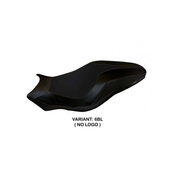 HOUSSE DE SELLE COMPATIBLE  DUCATI MONSTER 821/1200 (17-20) MODÈLE LEIPZIG 3 - Logo : AVEC LOGO, Couleur : NOIR, Type : STANDARD