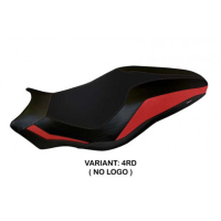 HOUSSE DE SELLE COMPATIBLE  DUCATI MONSTER 821/1200 (17-20) MODÈLE LEIPZIG 3 - Couleur : BLANC, Type : STANDARD, Logo : AVEC LOGO