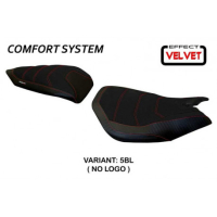 HOUSSE DE SELLE COMPATIBLE DUCATI PANIGALE 959 (16-18) MODÈLE LEIDEN VELVET - Couleur : NOIR, Type : CONFORT, Logo : AVEC LOGO
