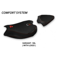 HOUSSE DE SELLE COMPATIBLE DUCATI PANIGALE V2 (20-22) MODÈLE ZATOCA - Type : CONFORT, Logo : AVEC LOGO, Couleur : ROUGE BLANC