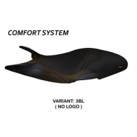 HOUSSE DE SELLE COMPATIBLE DUCATI SUPER SPORT (17-22) MODÈLE PISTOIA 3 - Logo : AVEC LOGO, Couleur : NOIR, Type : CONFORT 