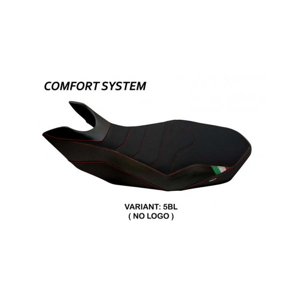 HOUSSE DE SELLE COMPATIBLE DUCATI HYPERMOTARD 796/1100/1100 EVO (07-12) MODÈLE M - Logo : AVEC LOGO, Couleur : ROUGE, Type : CONFORT