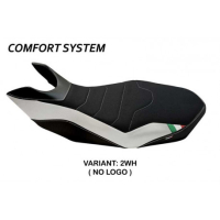 HOUSSE DE SELLE COMPATIBLE DUCATI HYPERMOTARD 796/1100/1100 EVO (07-12) MODÈLE M - Couleur : BLANC, Type : CONFORT, Logo : AVEC LOGO