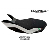 HOUSSE DE SELLE COMPATIBLE DUCATI HYPERMOTARD 796/1100/1100 EVO (07-12) MODÈLE R - Logo : AVEC LOGO, Couleur : NOIR, Type : ULTRAGRIP