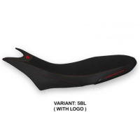 HOUSSE DE SELLE COMPATIBLE  DUCATI HYPERMOTARD 950 (19-22) MODÈLE CUBA 1 STANDAR - Logo : AVEC LOGO, Couleur : NOIR, Type : STANDARD 