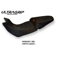 HOUSSE DE SELLE COMPATIBLE DUCATI MULTISTRADA 1200/1260 (15-20) MODÈLE BOBBIO 2 - Logo : AVEC LOGO, Couleur : NOIR, Type : ULTRAGRIP 