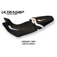 HOUSSE DE SELLE COMPATIBLE DUCATI MULTISTRADA 1200/1260 (15-20) MODÈLE BOBBIO 2 - Logo : AVEC LOGO, Couleur : NOIR, Type : ULTRAGRIP