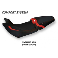 HOUSSE DE SELLE COMPATIBLE DUCATI MULTISTRADA 1200/1260 (15-20) MODÈLE PATNA 2 - Logo : AVEC LOGO, Couleur : ROUGE, Type : CONFORT