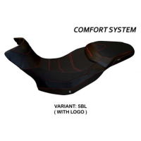 HOUSSE DE SELLE COMPATIBLE  DUCATI MULTISTRADA 1200/1260 ENDURO (16-21) MODÈLE S - Logo : AVEC LOGO, Couleur : NOIR, Type : CONFORT 