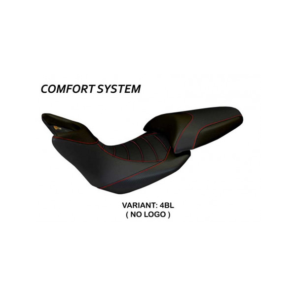 HOUSSE DE SELLE COMPATIBLE DUCATI MULTISTRADA 1200/1260 (15-20) MODÈLE NOTO - Couleur : NOIR, Type : STANDARD, Logo : AVEC LOGO