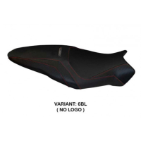 HOUSSE DE SELLE COMPATIBLE DUCATI MONSTER 1200 R (16-19) MODÈLE TOLEDO 3 - Couleur : BLANC, Type : STANDARD, Logo : AVEC LOGO