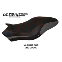 HOUSSE DE SELLE COMPATIBLE  DUCATI MONSTER 821/1200 (17-20) MODÈLE PIOMBINO 1 - Logo : AVEC LOGO, Couleur : GRIS GRIS, Type : ULTRAGRIP 