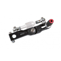 HOUSSE DE SELLE COMPATIBLE  DUCATI SCRAMBLER 400/800/1100 (15-22) MODÈLE CAPRI - Logo : AVEC LOGO, Couleur : JAUNE, Type : STANDARD
