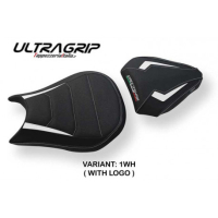 HOUSSE DE SELLE COMPATIBLE DUCATI STREETFIGHTER (09-15) MODÈLE FLORIDA - Couleur : BLANC, Logo : AVEC LOGO, Type : ULTRAGRIP