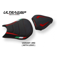 HOUSSE DE SELLE COMPATIBLE DUCATI STREETFIGHTER (09-15) MODÈLE FLORIDA TRICO - Couleur : BLANC, Logo : AVEC LOGO, Type : ULTRAGRIP 
