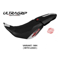 HOUSSE DE SELLE COMPATIBLE DUCATI DESERT-X (2022) MODÈLE THAR SPECIAL COLOR - Couleur : BLANC, Logo : AVEC LOGO, Type : ULTRAGRIP