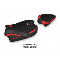 HOUSSE DE SELLE COMPATIBLE DUCATI STREETFIGHTER V4 (20-22) MODÈLE SUMEN - Type : STANDARD, Logo : AVEC LOGO, Couleur : ROUGE BLANC