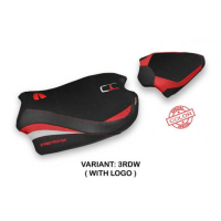 HOUSSE DE SELLE COMPATIBLE DUCATI STREETFIGHTER V4 (20-22) MODÈLE SUMEN - Type : STANDARD, Logo : AVEC LOGO, Couleur : ROUGE BLANC