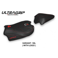 HOUSSE DE SELLE COMPATIBLE DUCATI STREETFIGHTER V4 (20-22) MODÈLE VELES - Logo : AVEC LOGO, Couleur : NOIR, Type : ULTRAGRIP 