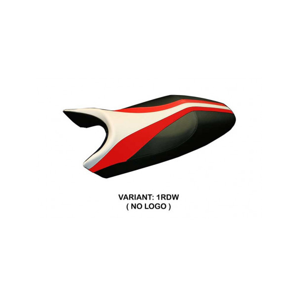 HOUSSE DE SELLE COMPATIBLE DUCATI MONSTER (94-07) MODÈLE FRECCIA - Logo : AVEC LOGO, Couleur : BLANC ROUGE, Type : STANDARD