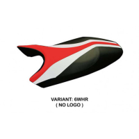 HOUSSE DE SELLE COMPATIBLE DUCATI MONSTER (94-07) MODÈLE FRECCIA - Logo : AVEC LOGO, Couleur : BLANC ROUGE, Type : STANDARD